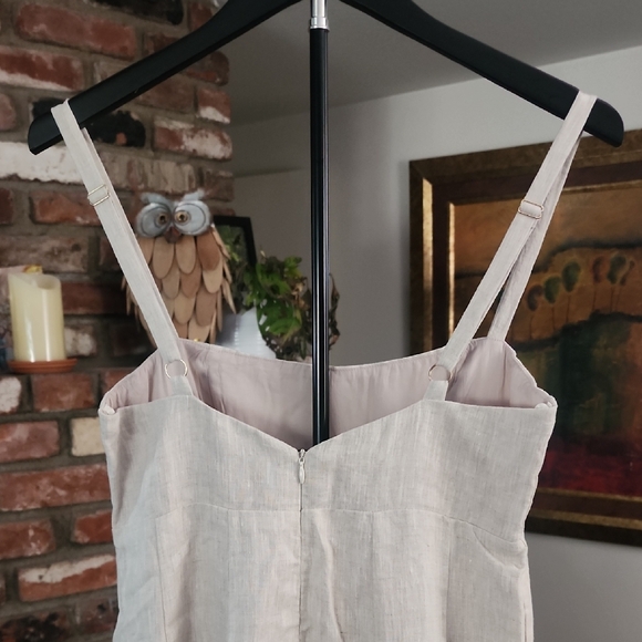 DISSH Milahn Natural Cream Linen Maxi Dress - Picture 4 of 13